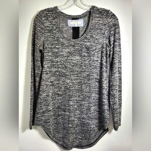 Anthropology Pure + Good black white variegated tunic   women's XS  #2316